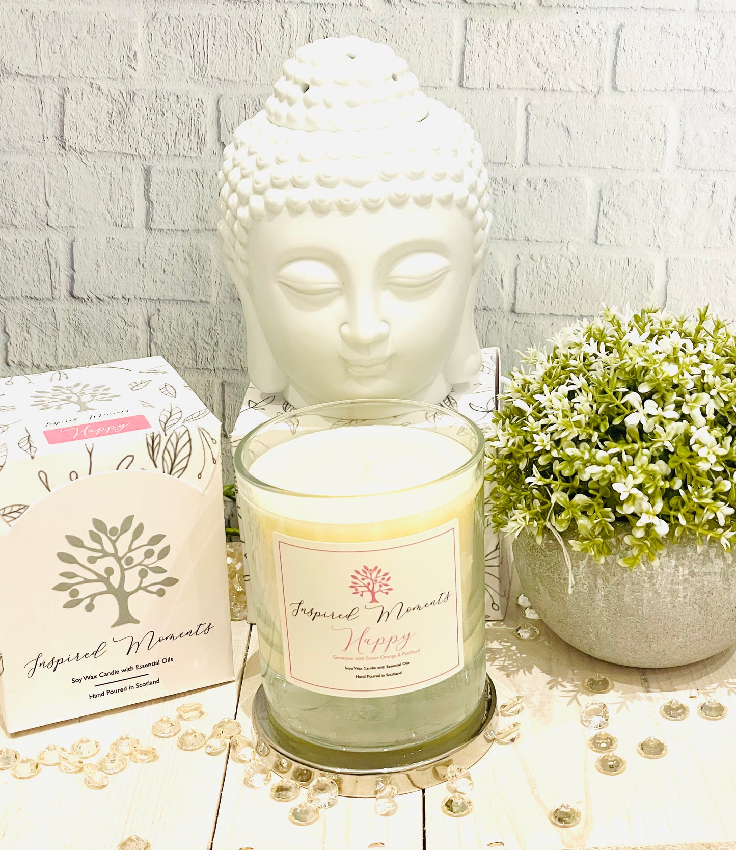 ‘HAPPY DIFFUSER/CANDLE/REFIL Geranium With Sweet Orange & Patchouli