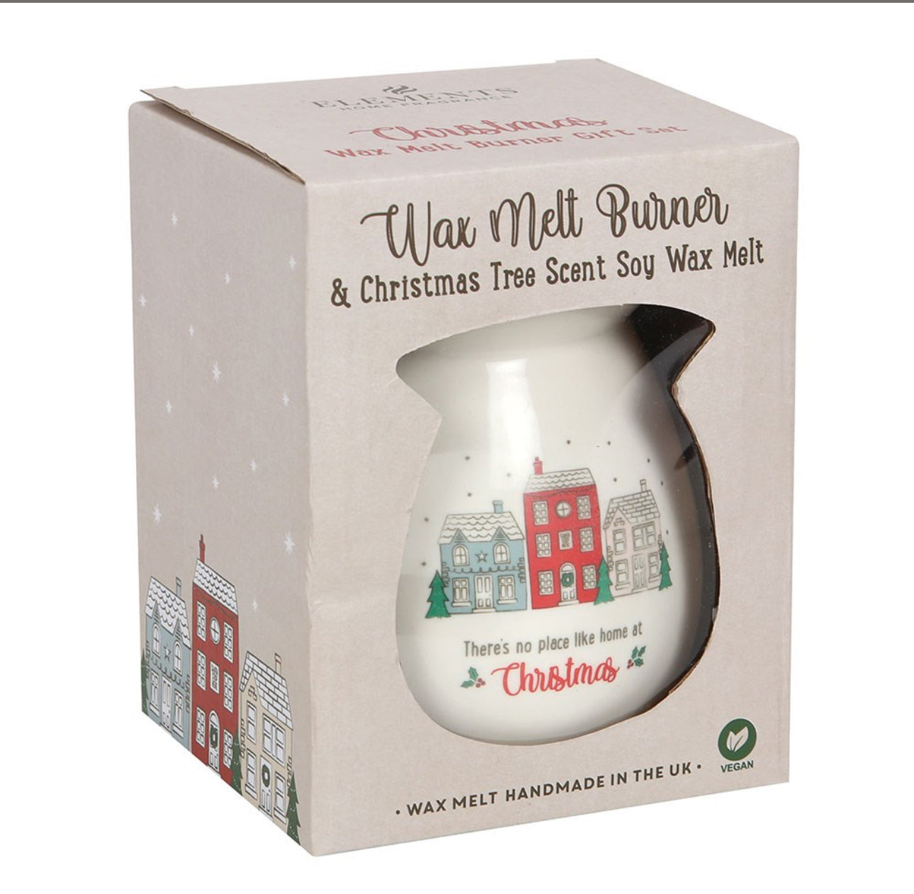 NO PLACE LIKE HOME CERAMIC WAX MELT BURNER GIFT SET