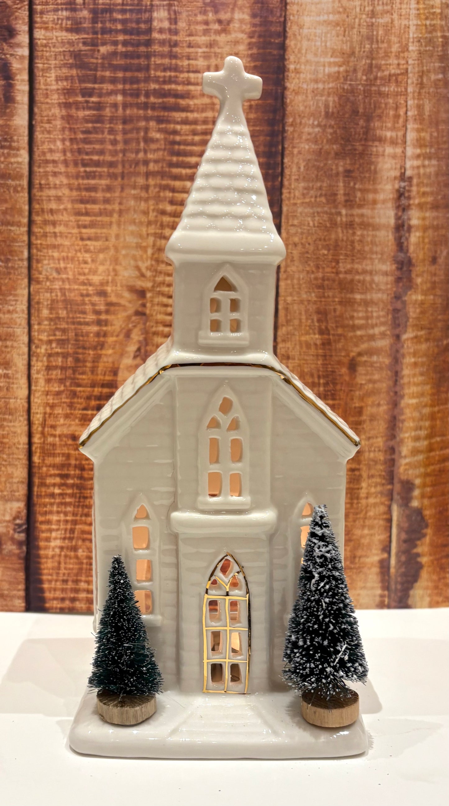 Cosy Church Tea Light Holder