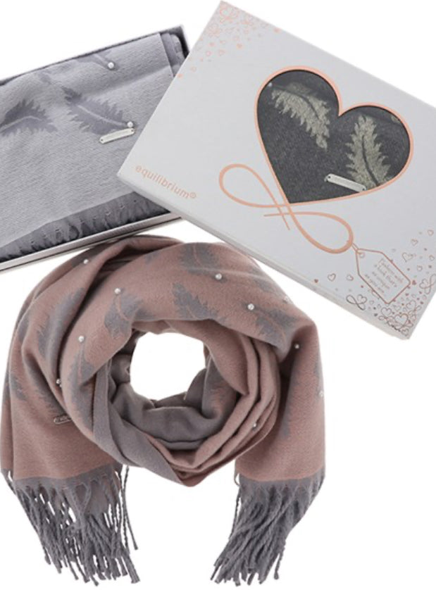 Pearl Feather Boxed Scarf