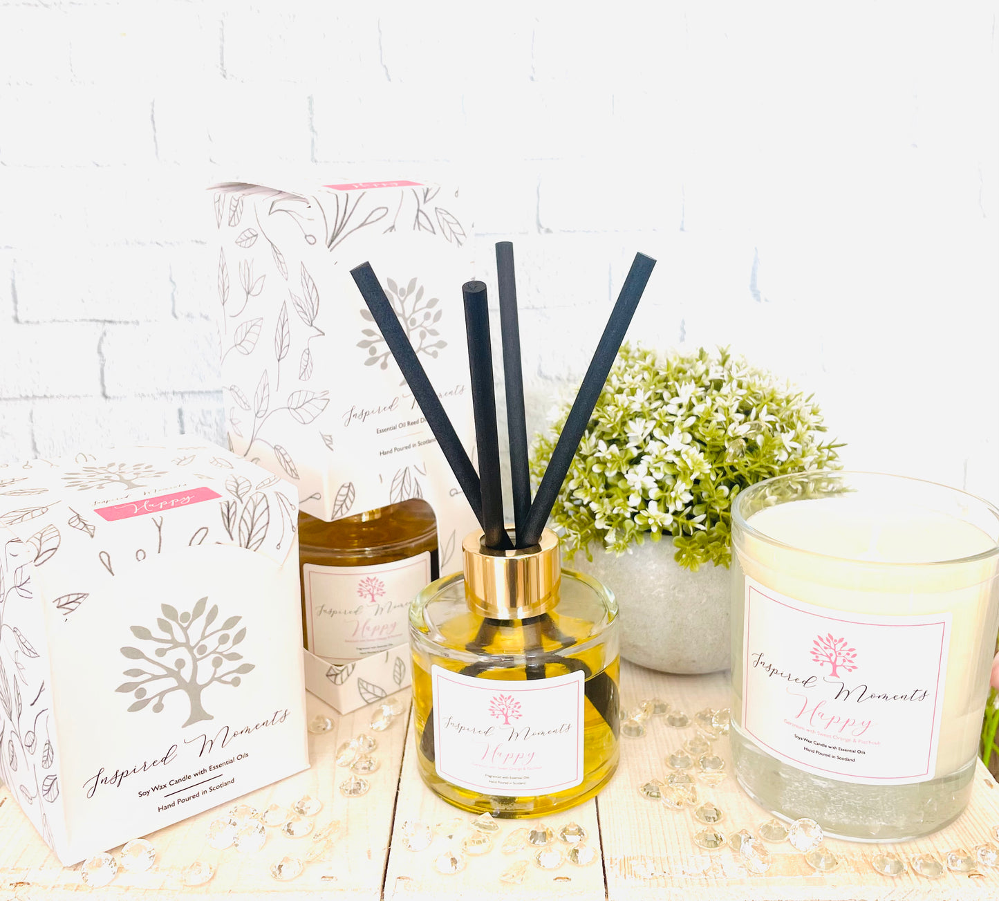 ‘HAPPY DIFFUSER/CANDLE/REFIL Geranium With Sweet Orange & Patchouli