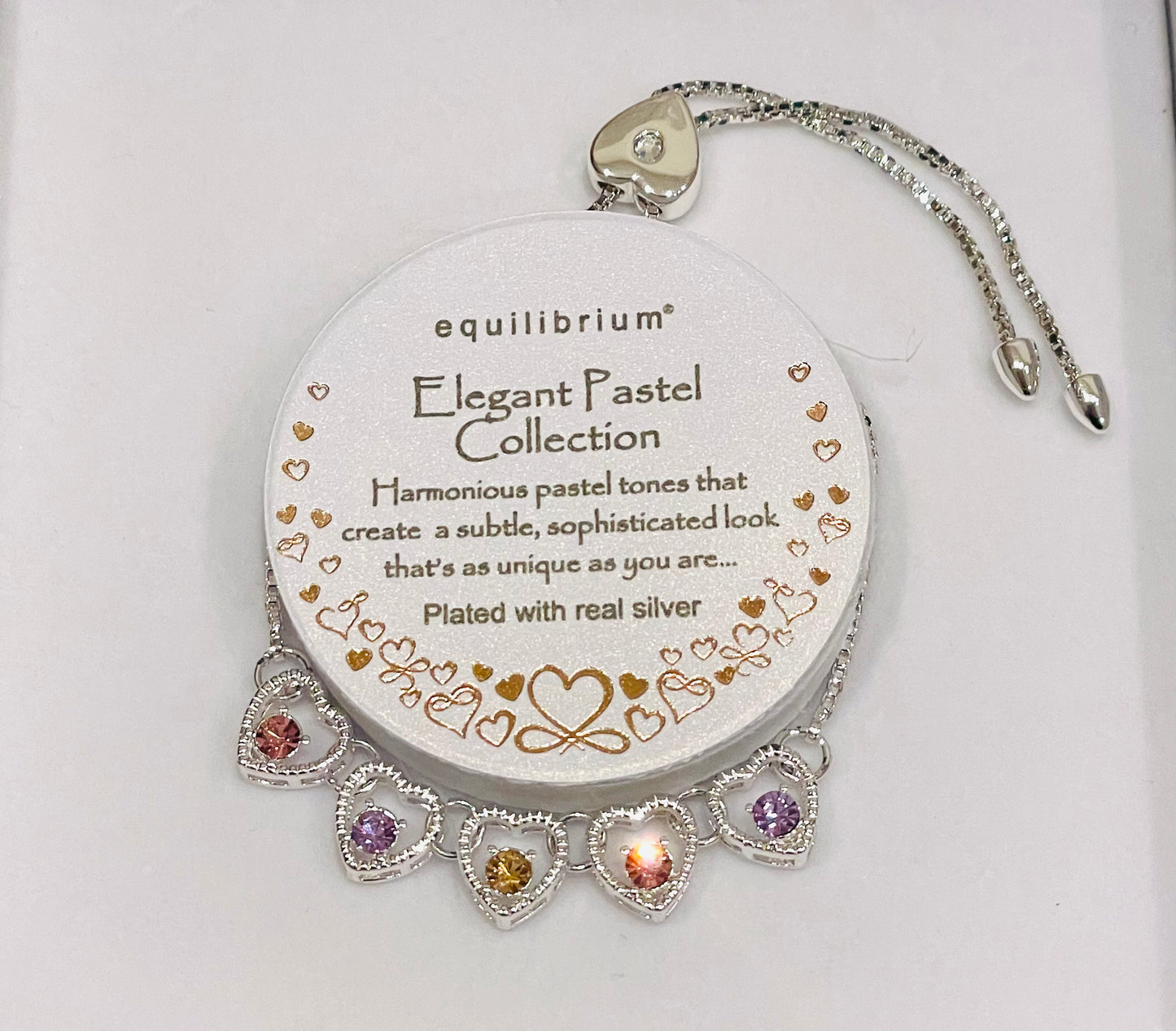 Elegant Pastel Modern Heart Bracelet