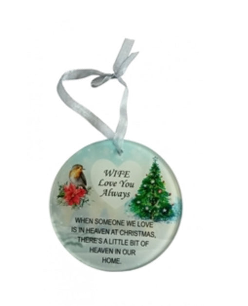 Remembrance Hanging Robin Disc - Wife