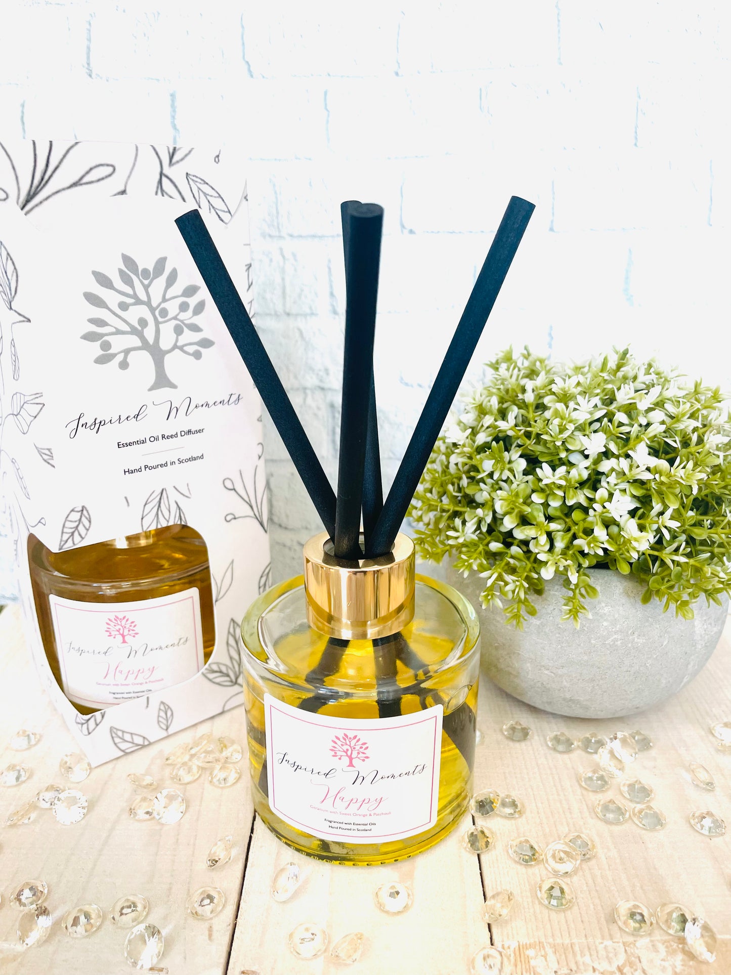 ‘HAPPY DIFFUSER/CANDLE/REFIL Geranium With Sweet Orange & Patchouli