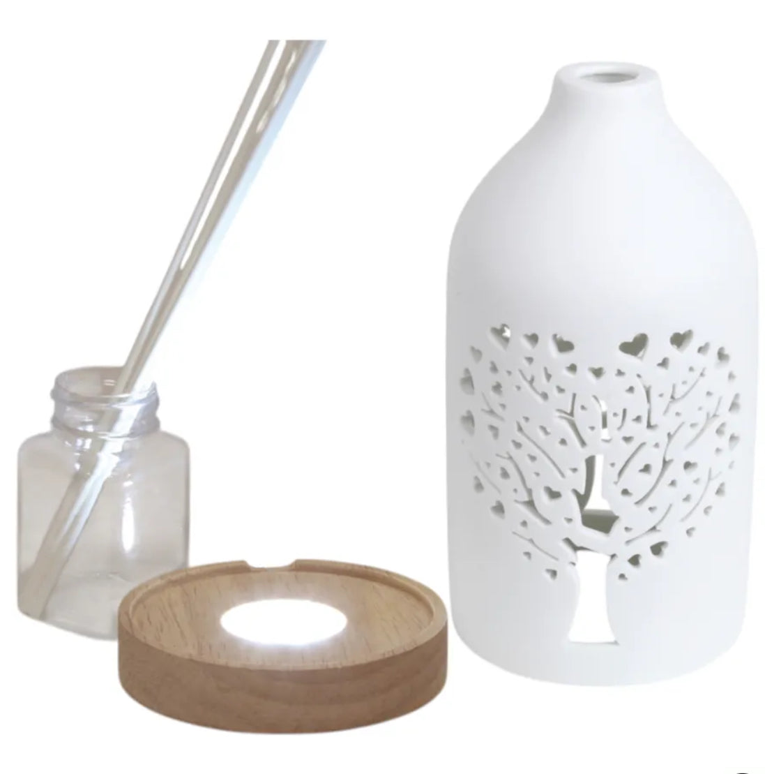 Tree Of Life Heart LED Ceramic Reed Diffuser 19cm
