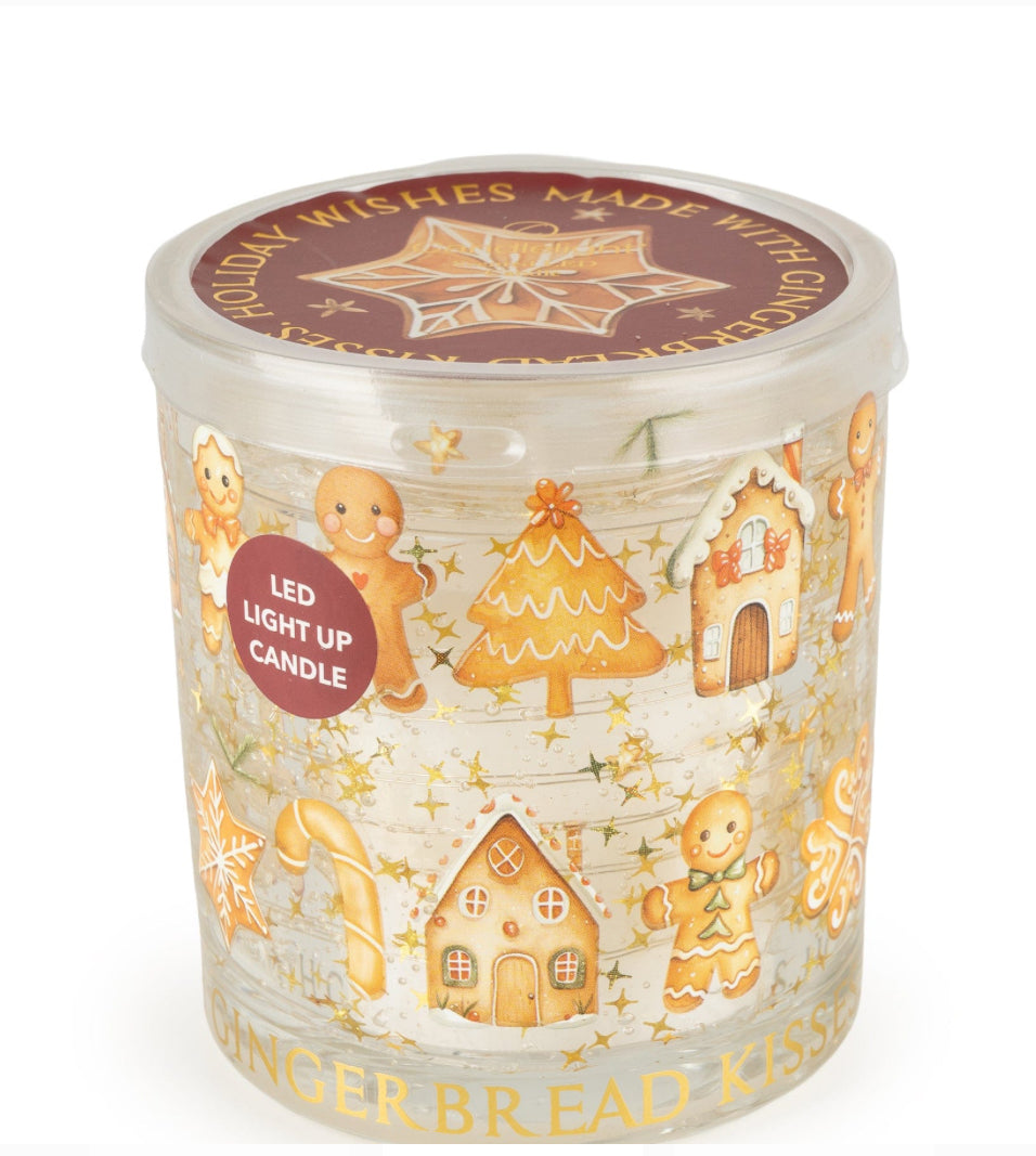 LED Candle – Gingerbread Kisses