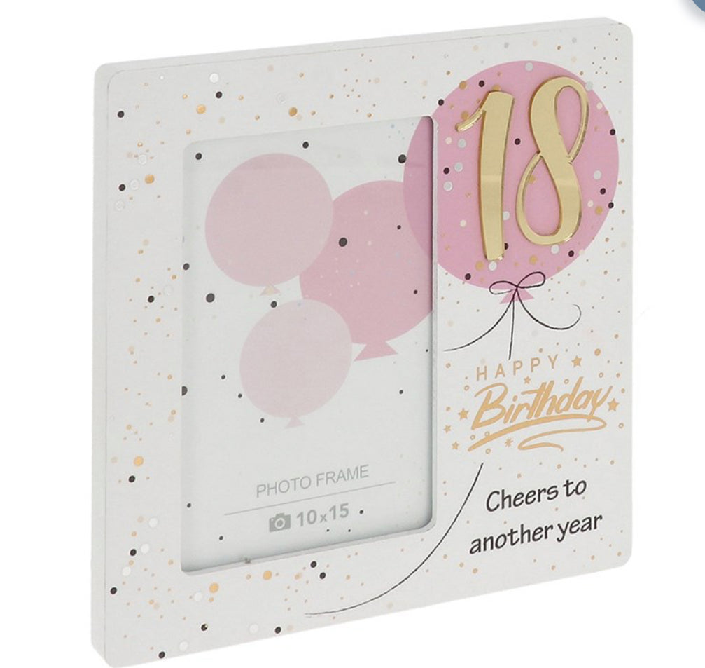 18th Balloons Birthday Frame