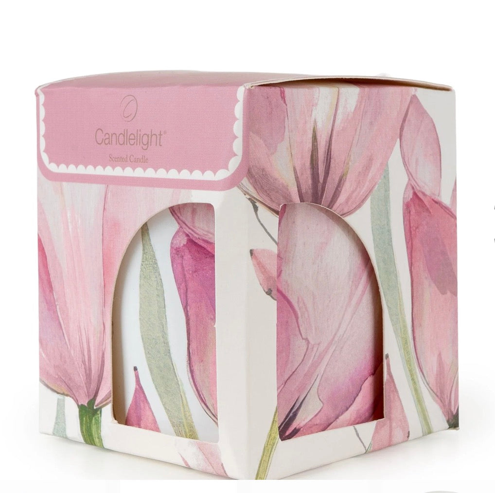 Candle - Pink Tulips