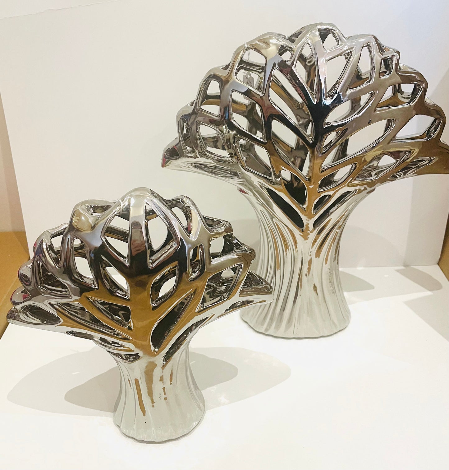 Large/Medium Silver Tree Sculpture