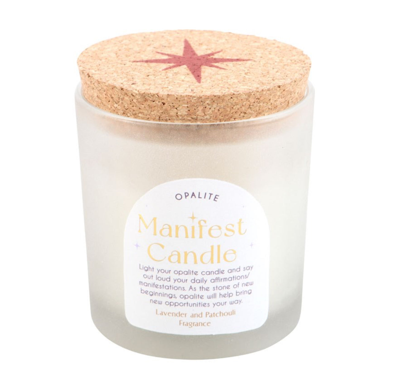 OPALITE LAVENDER & PATCHOULI MANIFESTATION CANDLE