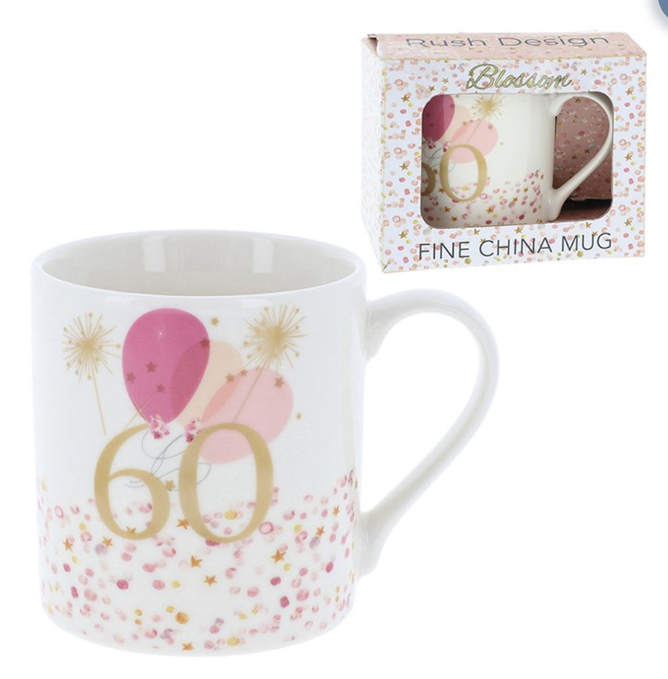 60th Birthday Balloon Mug