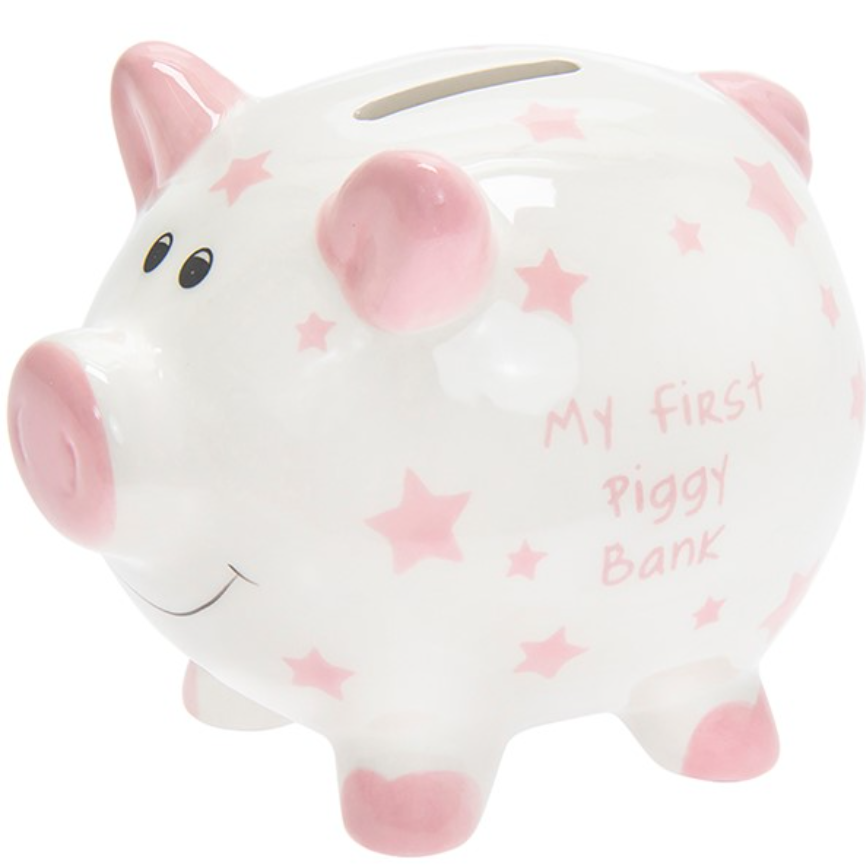 My First Money Pig Star Pink Small