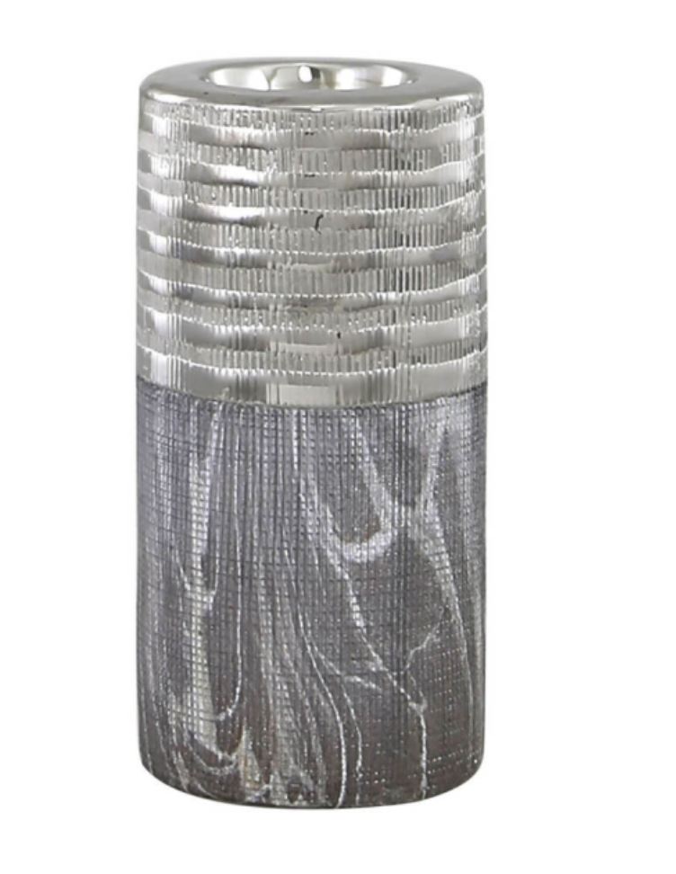 Silver And Grey Tealight Holder