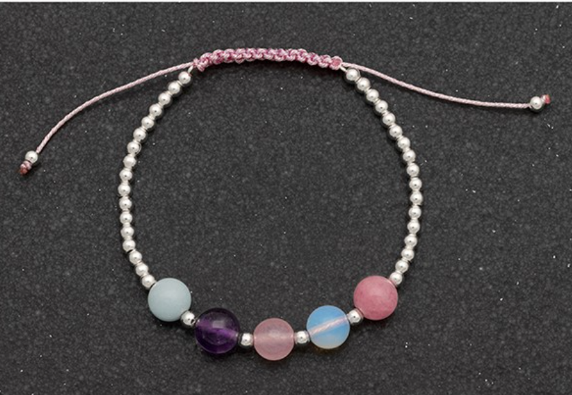 Gem Stone Woven Bracelet