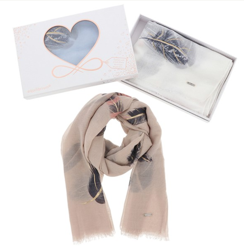 Feathers Boxed Scarf