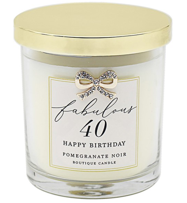 Fabulous 40th Happy Birthday Candle
