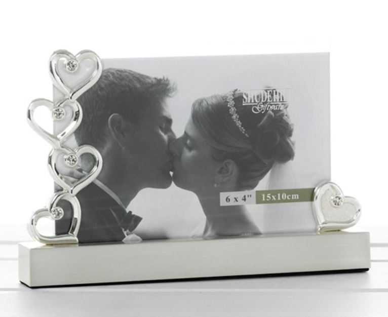 Diamond Hearts 6x4 Standing Frame