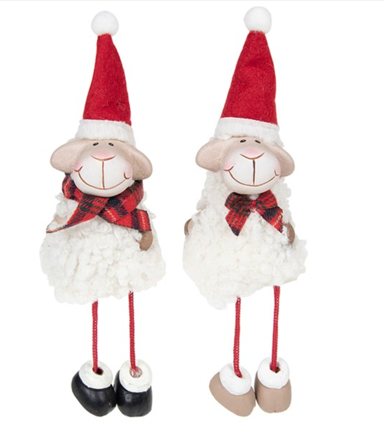 Xmas Shaggy Dangly Leg Sheep Bow Tie/Scarf