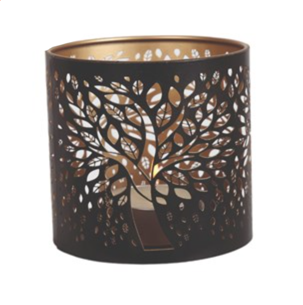 Tree Of Life Tlight/Candle Holder Black