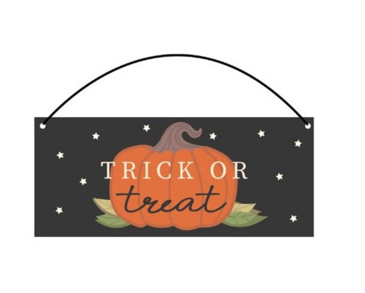 Trick or Treat Sign, 14cm