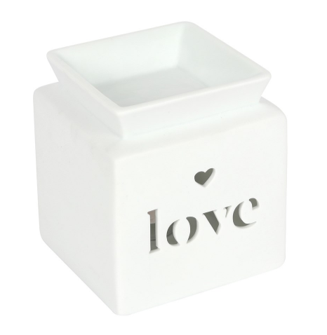 WHITE LOVE CUT OUT OIL BURNER (6596371939399)