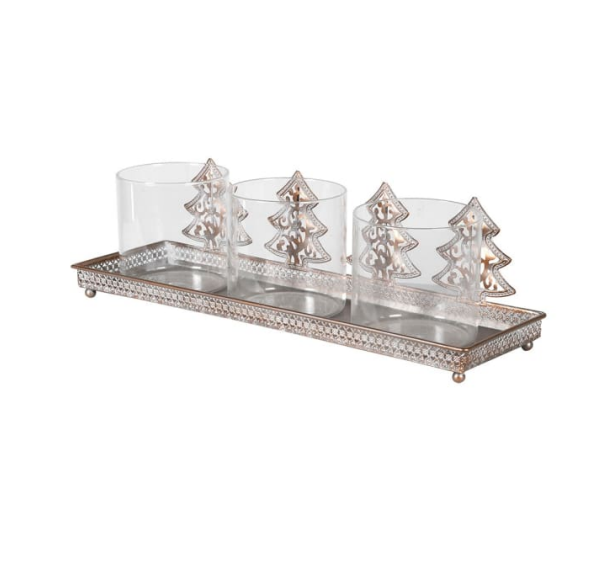 Christmas Trees 4 Candle Holder