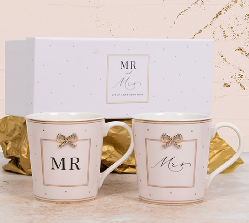 Mr & Mrs Set Of 2 Mugs