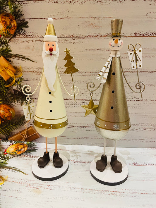 Santa/Snowman Figurines 26cm