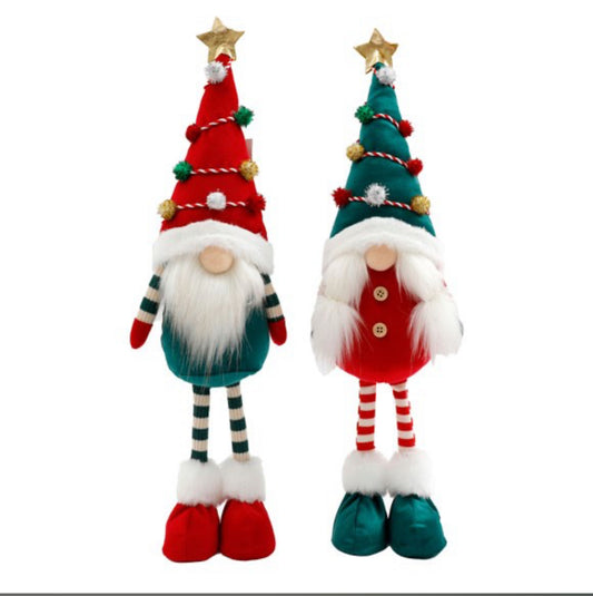 STANDING SANTA GONK WITH CHRISTMAS TREE HAT 46CM