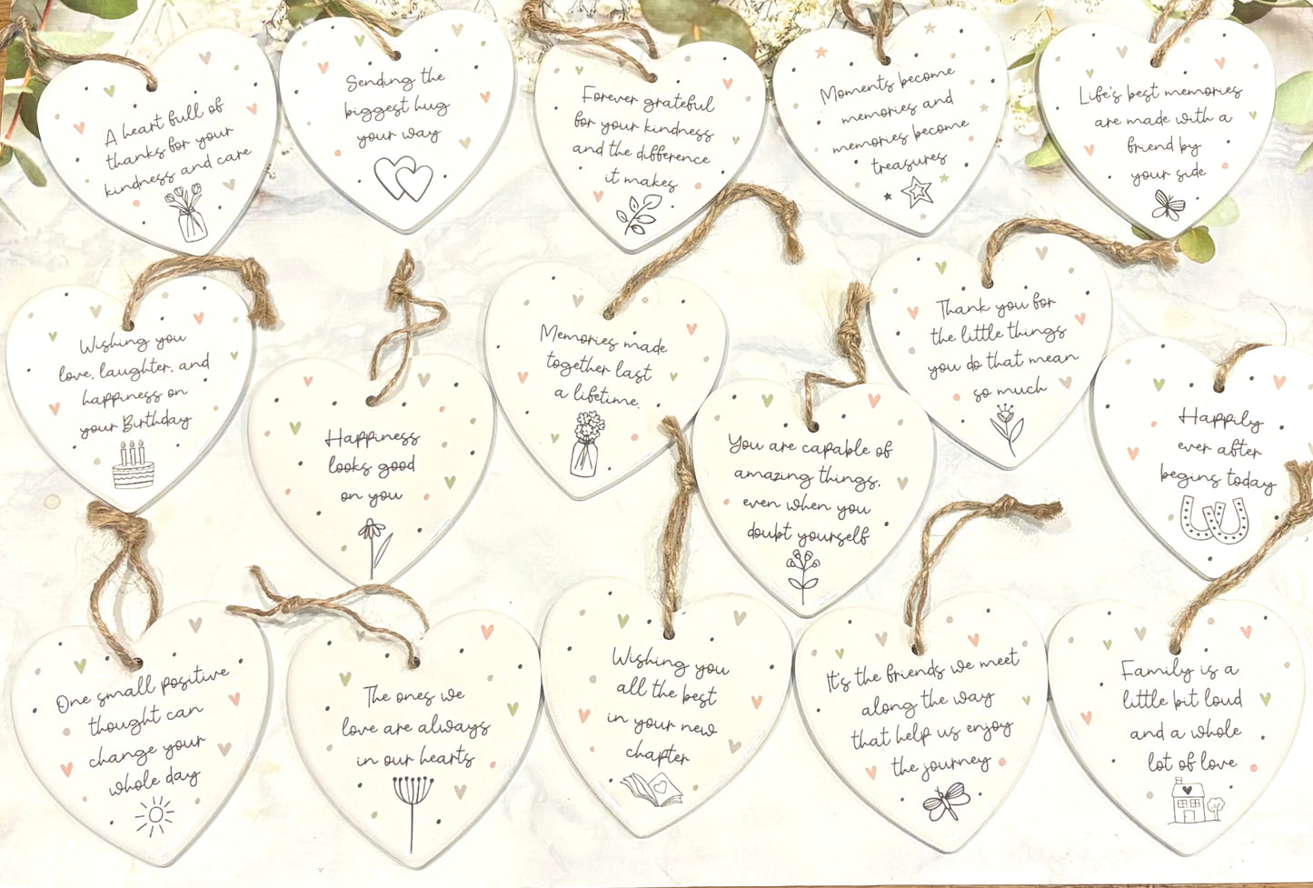 CERAMIC HANGING HEART