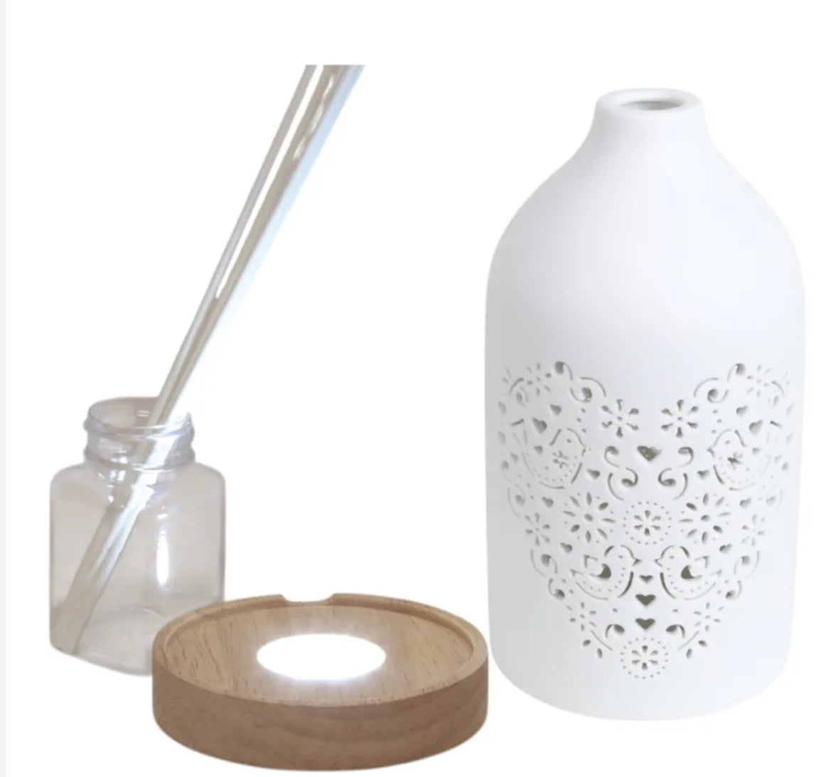 Heart LED Ceramic Reed Diffuser 19cm