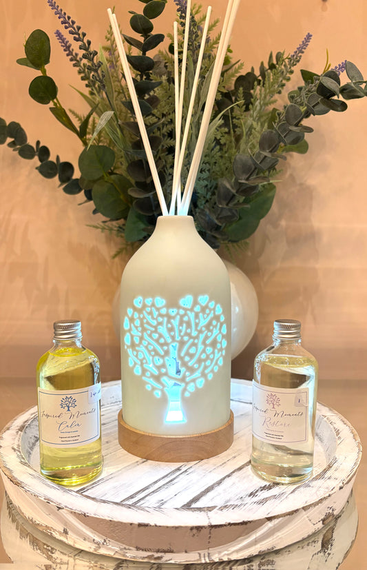 Tree Of Life Heart LED Ceramic Reed Diffuser 19cm