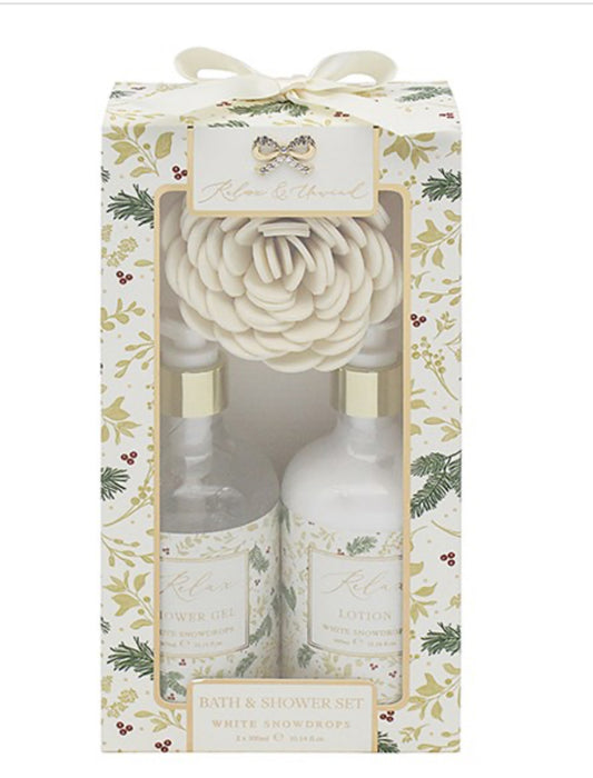 Xmas White Snowdrop Bath & Shower