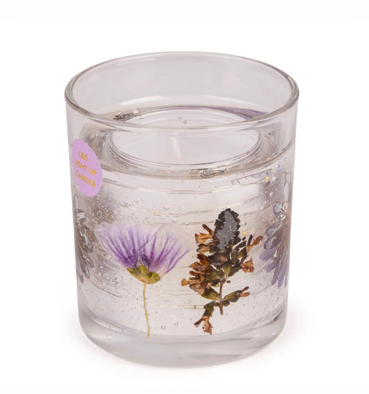 LED Candle - Purple Flower