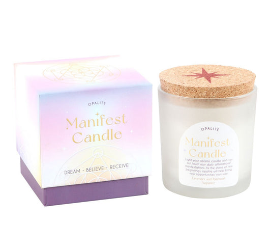 OPALITE LAVENDER & PATCHOULI MANIFESTATION CANDLE