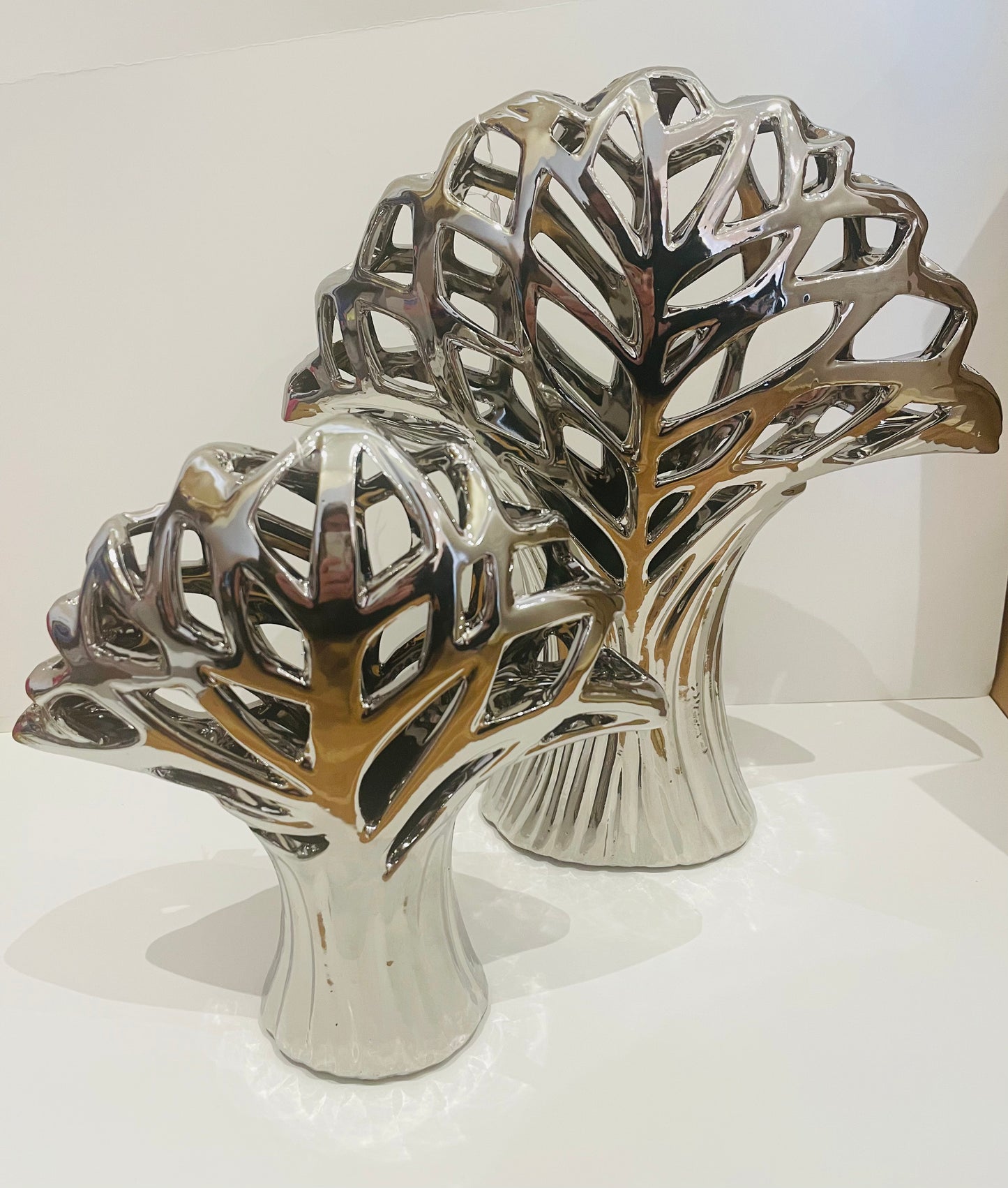 Large/Medium Silver Tree Sculpture
