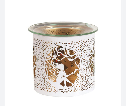 Fairy Tealight Wax Melter-White & Gold