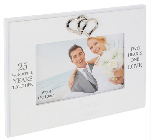 25th Anniversary Heartfelt Words Frame