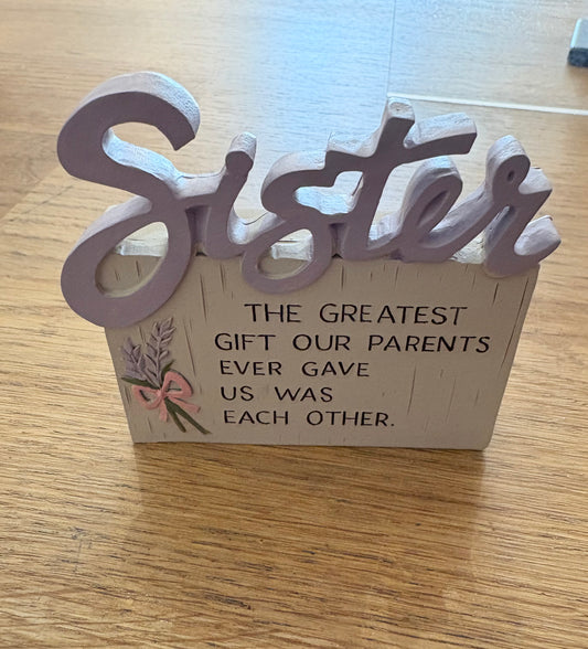 Sister plaque was each other