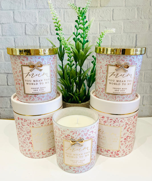 MUM YOU MEAN THE WORLD TO ME CANDLE, 10CM