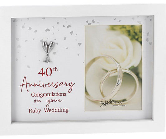 40th Ruby Wedding Anniversary Frame