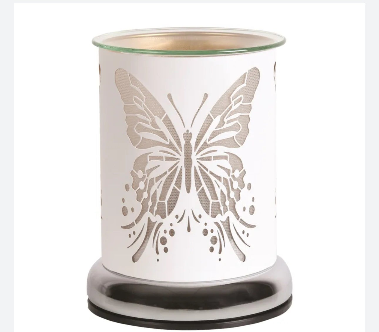 Electric Wax Melter Touch - White Silhouette Butterfly 17cm