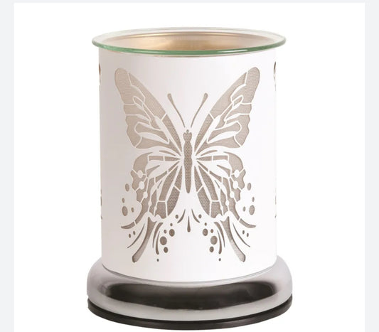 Electric Wax Melter Touch - White Silhouette Butterfly 17cm