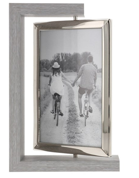 Grey Wood Spin Frame 4x6