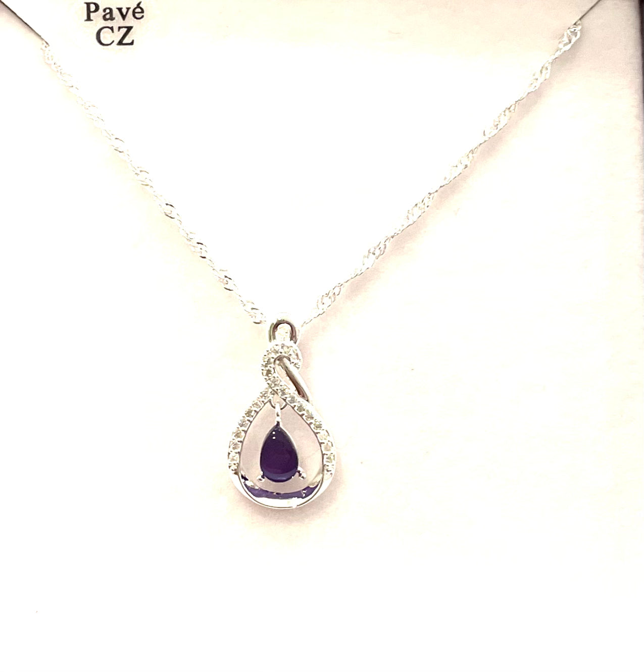 Moonstone Swirl Silver Plated Necklace