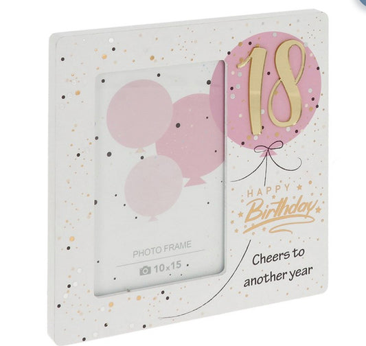 18th Balloons Birthday Frame