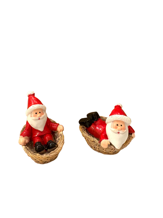 SANTA IN BASKET MIX, 5.5CM