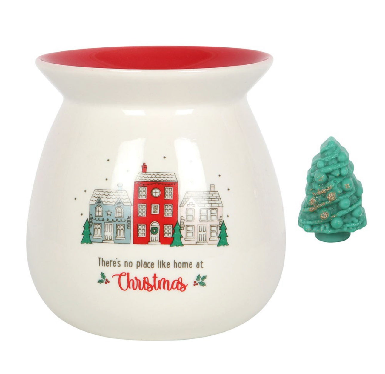 NO PLACE LIKE HOME CERAMIC WAX MELT BURNER GIFT SET