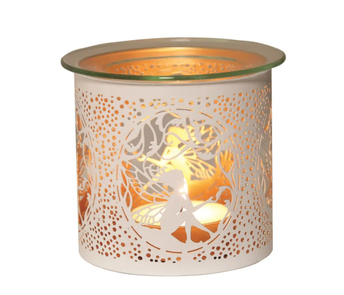 Fairy Tealight Wax Melter-White & Gold