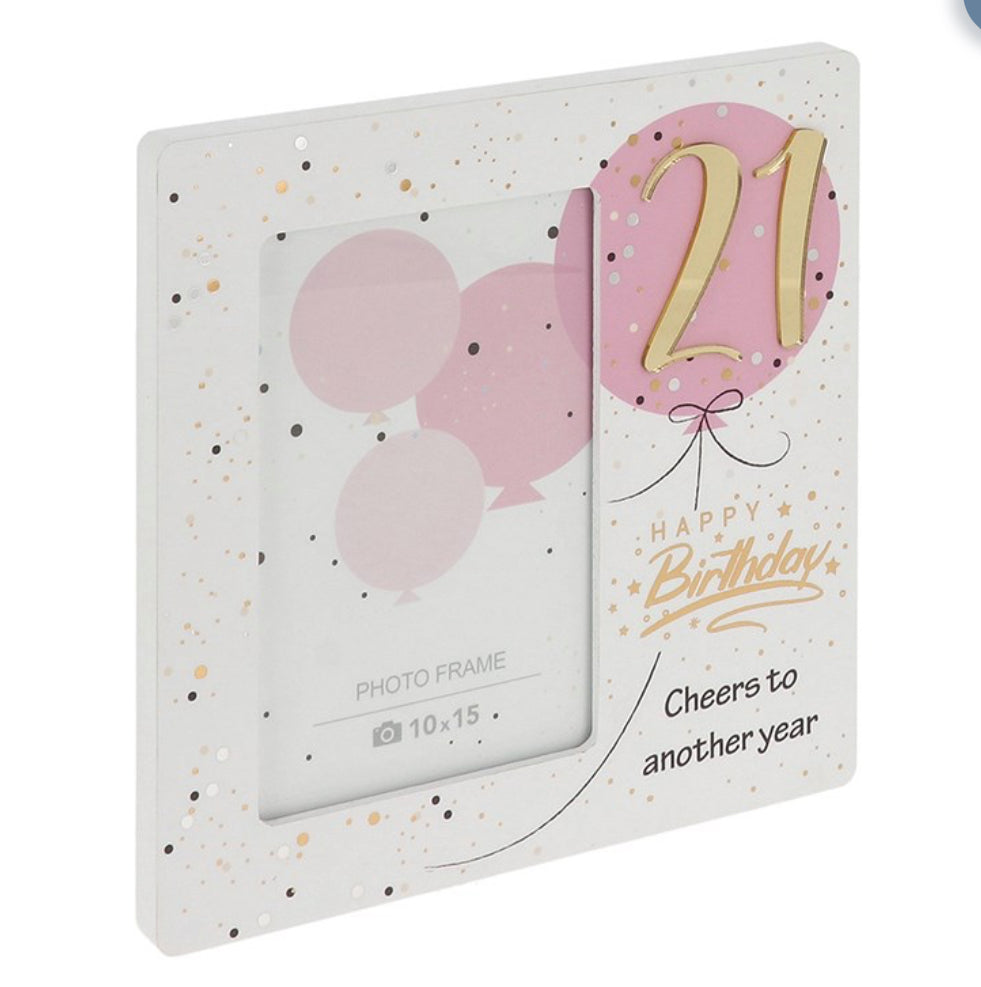 21st Balloons Birthday Frame